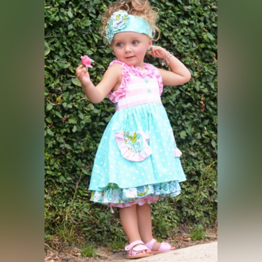 Pink Sorbet Ruffle Pocket Tunic & Shorties 3 Piece Set